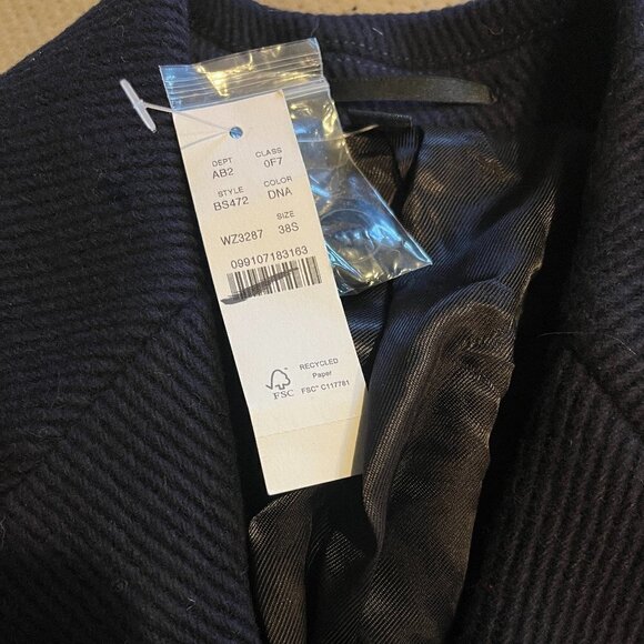 J. Crew Ludlow topcoat in heavyweight wool Coat BS472 Men's 38/S navy blue - Picture 4 of 6